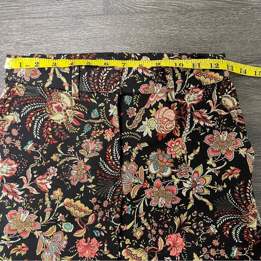 H&M Cigarrette Trousers Floral Patterned Pants Size 4 - Picture 4 of 7